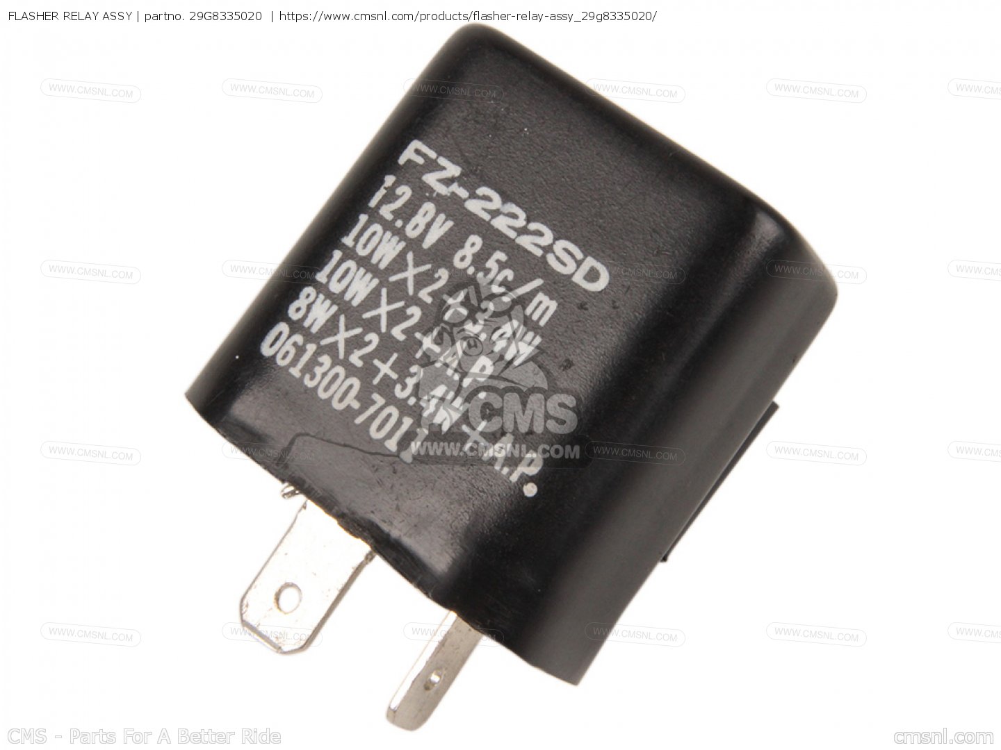 FLASHER RELAY ASSY For YBR125ED 2007 3D92 EUROPE 1F3D9-332G1 - Order At ...