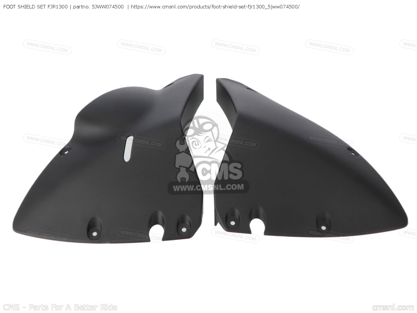 FJR1300 純正アクセサリー フットシールド ブラック 新品 5JWW074500: FOOT SHIELD SET FJR1300 Yamaha - buy the 5JW-W0745-00