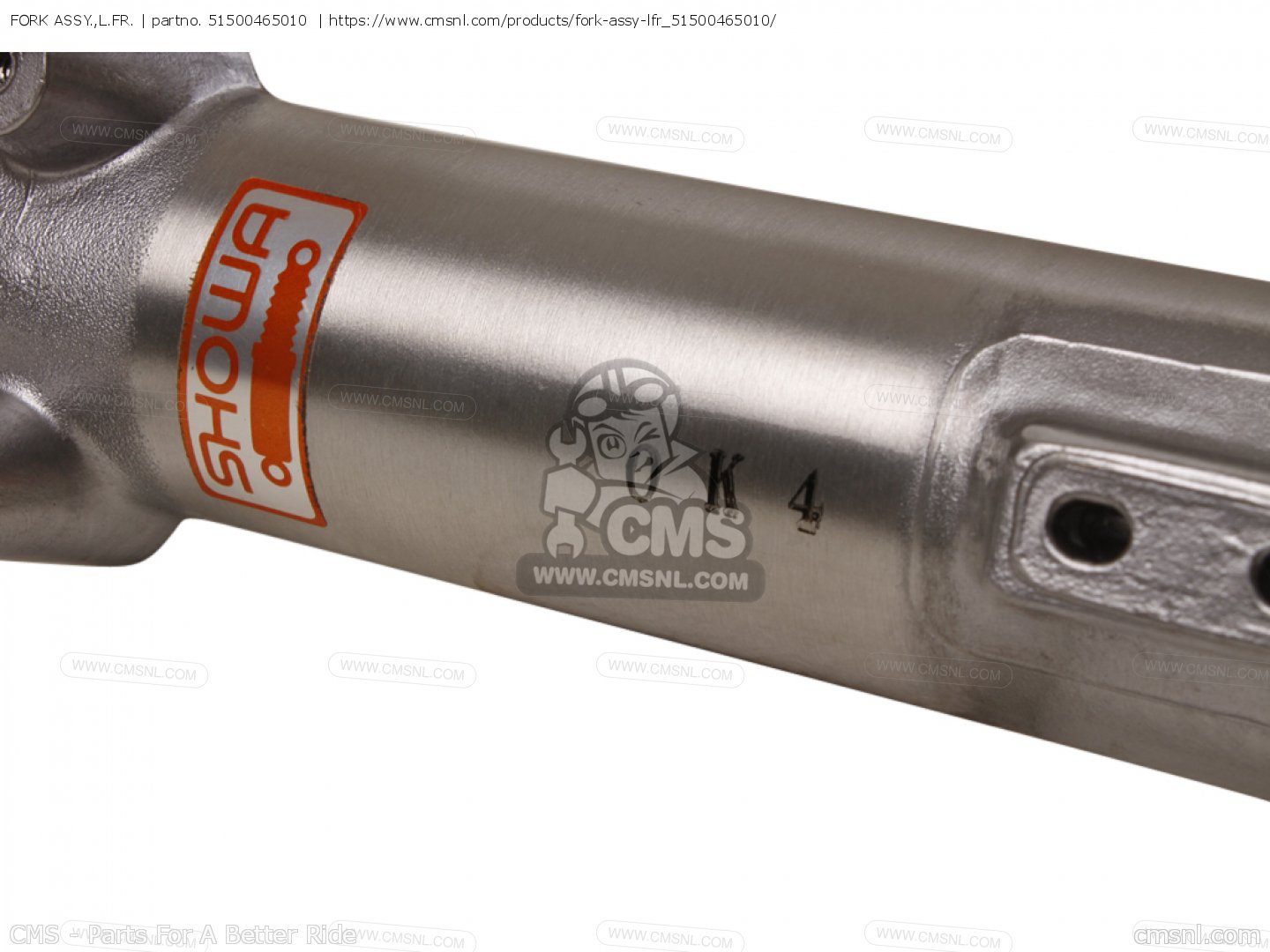 SEAL限定商品】-CMS CMS:シーエムエ•ス ボルト ASSY，FR FORK CRF250R