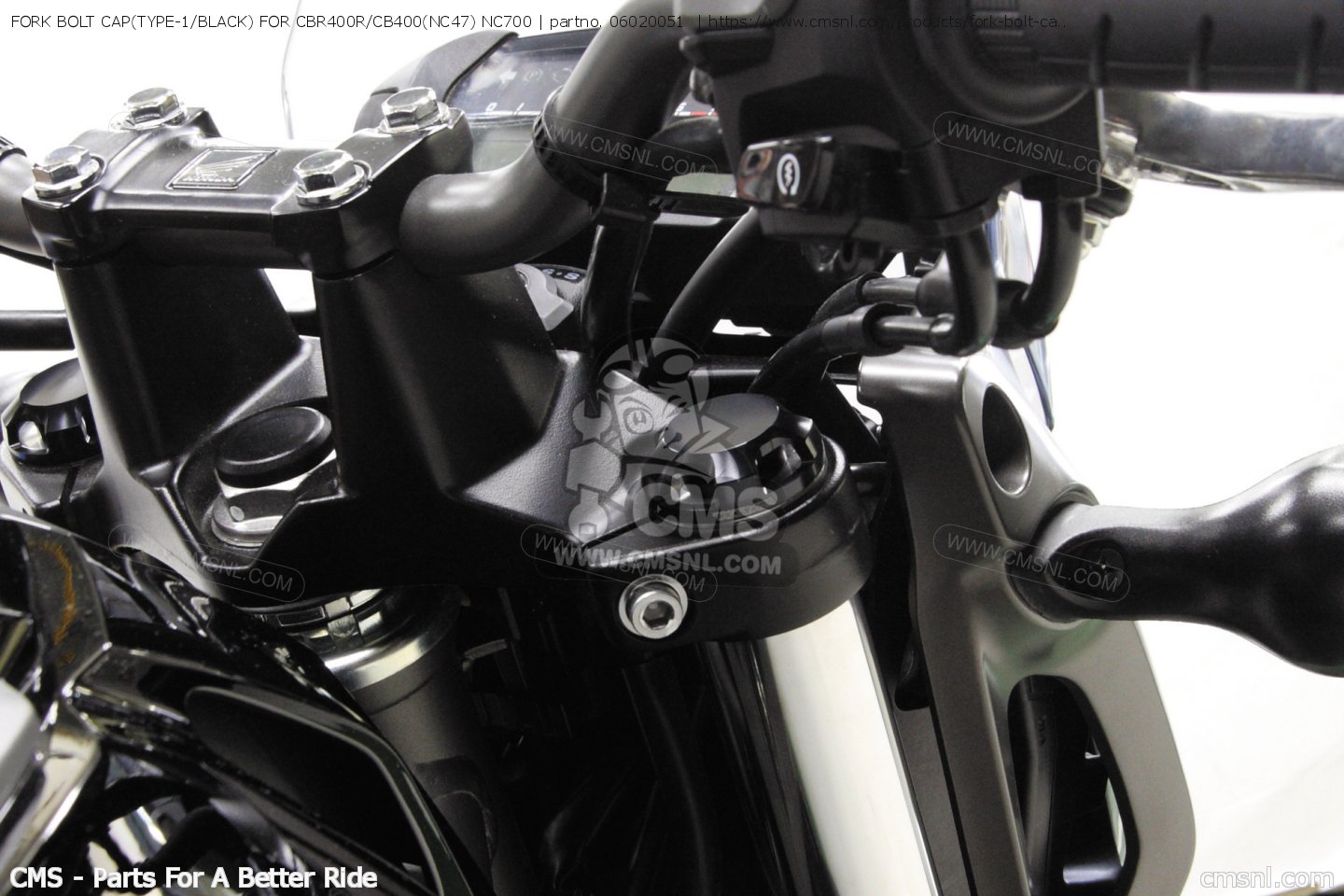 Fork Bolt Cap Type 1 Black For Cbr400r Cb400 Nc47 Nc700 Takegawa Buy The 06 02 0051 At Cmsnl