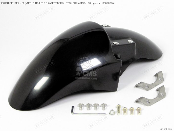 Takegawa FRONT FENDER KIT (WITH STENLESS BRACKET,UNPAINTED) FOR APE50/100 09090046