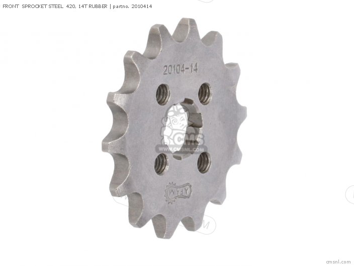 AFAM FRONT  SPROCKET STEEL  420, 14T RUBBER 2010414