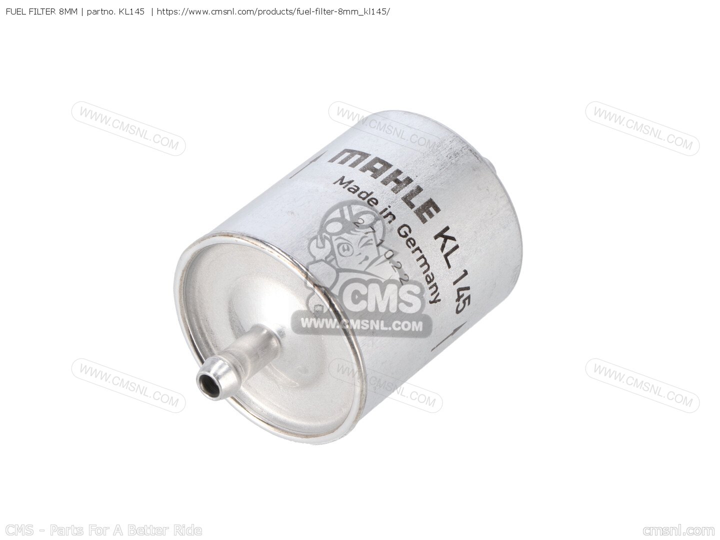 KL145 Fuel Filter 8mm Mahle buy the KL145 at CMSNL