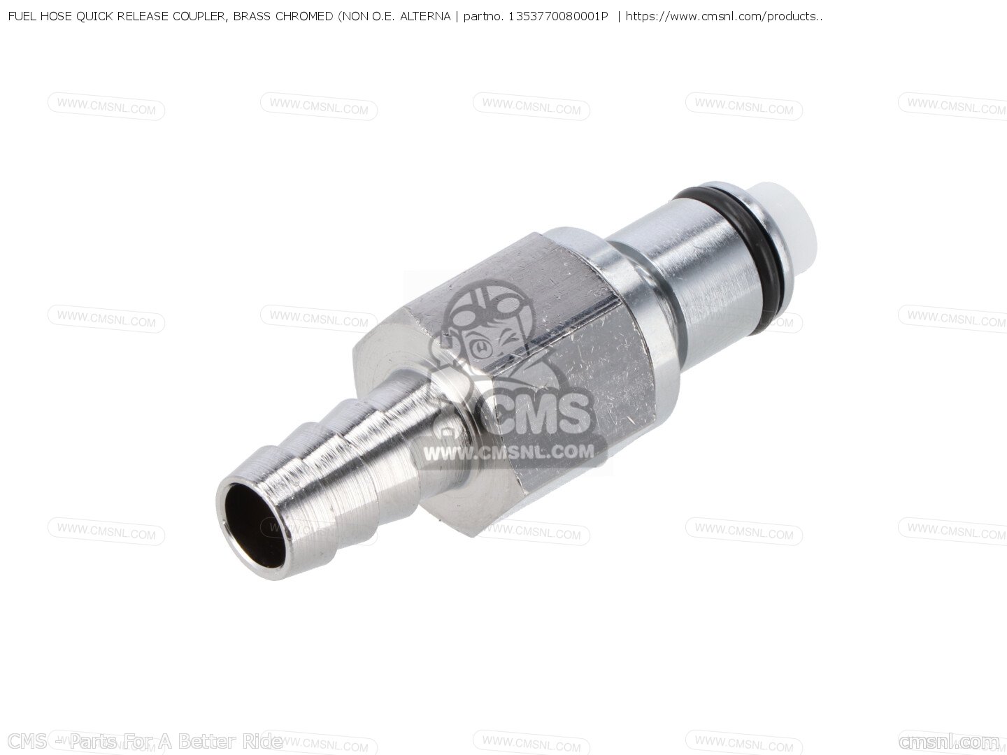 1353770080001P Fuel Hose Quick Release Coupler, Brass Chromed (non O.e