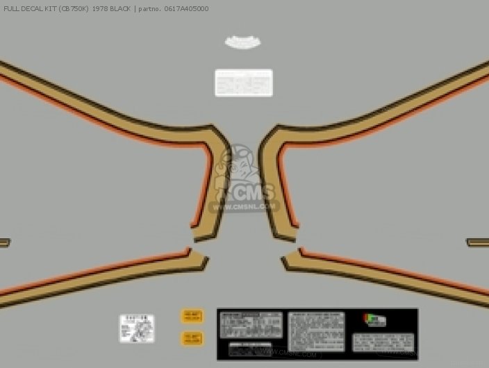 Full Decal Kit (cb750k) 1978 Black photo