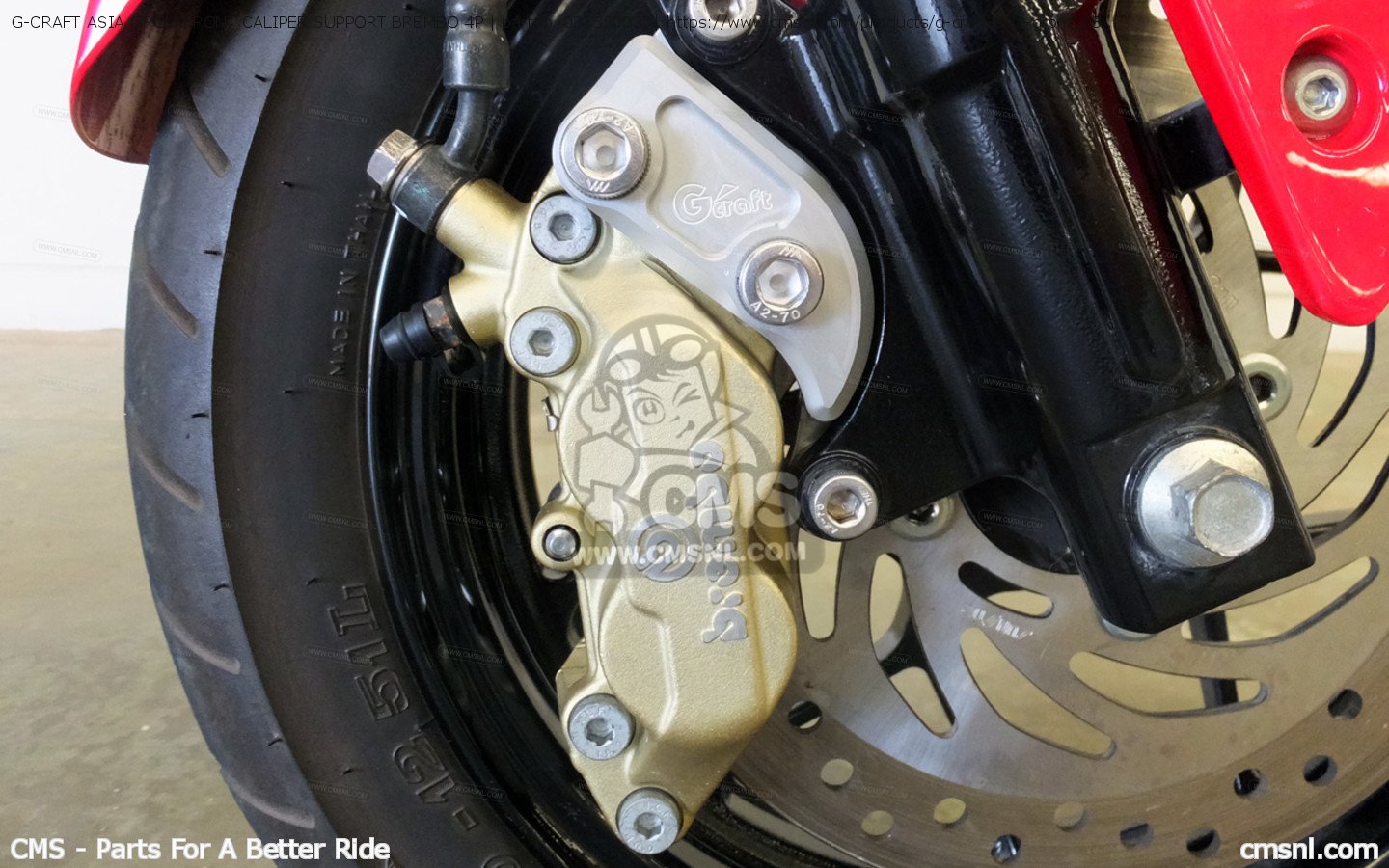 03135003 Gcraft Asia Grom Front Caliper Support Brembo 4p Kitaco