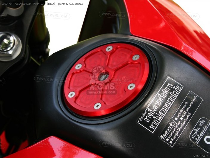 Kitaco G-CRAFT ASIA GROM TANK CAP (RED) 03135012 Kitaco G-CRAFT ASIA GROM TANK CAP (RED) 03135012