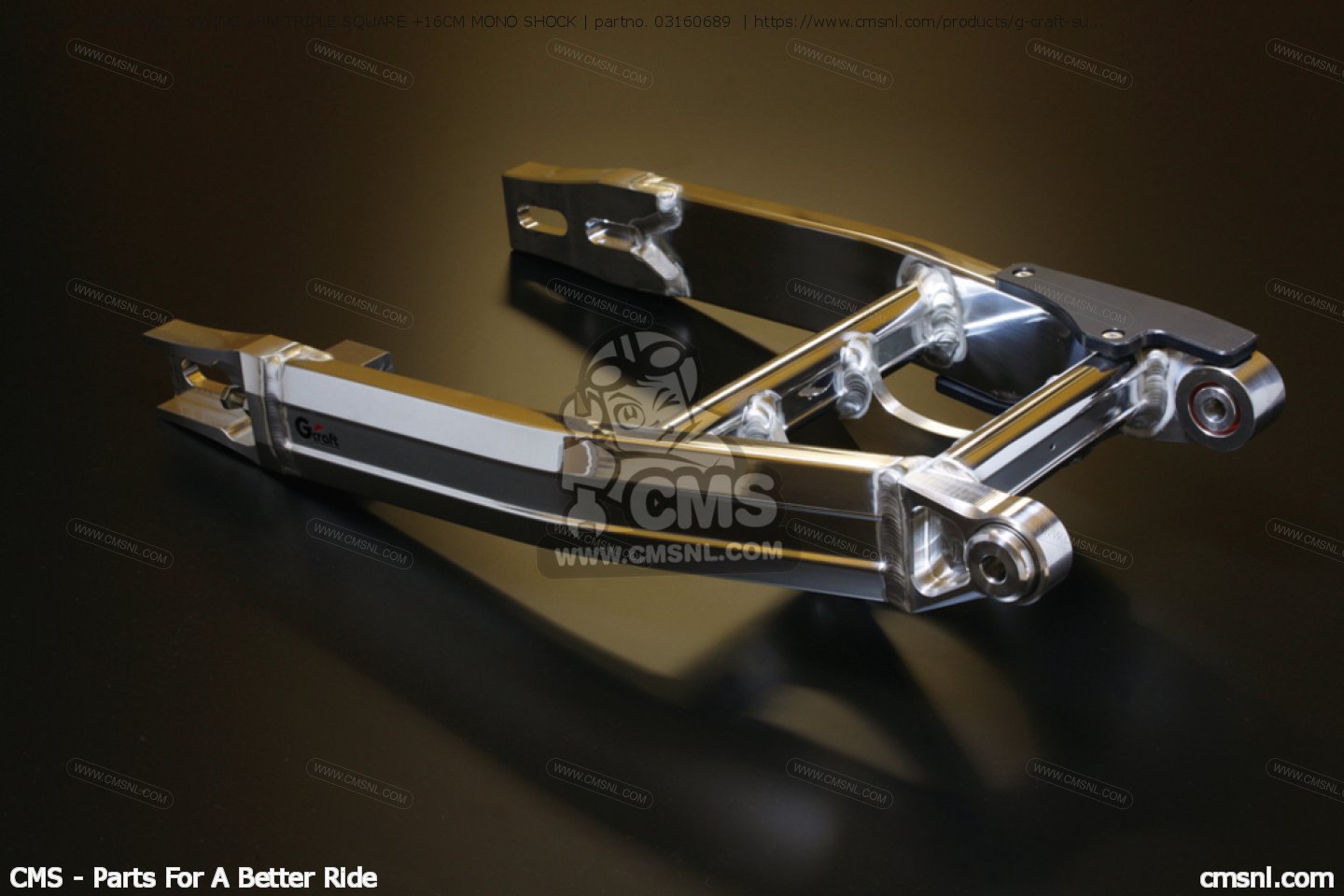 03160689 Gcraft Super Wide Swing Arm Triple Square +16cm Mono Shock