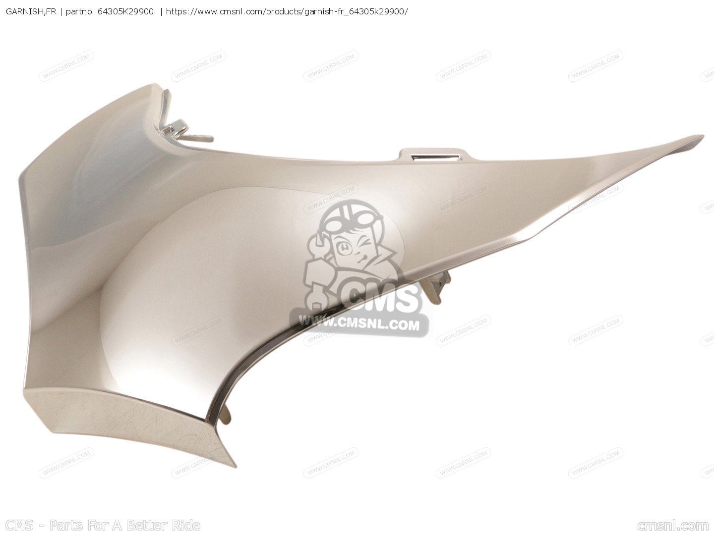 64305K29900: GARNISH,FR Honda - buy the 64305-K29-900 at CMSNL