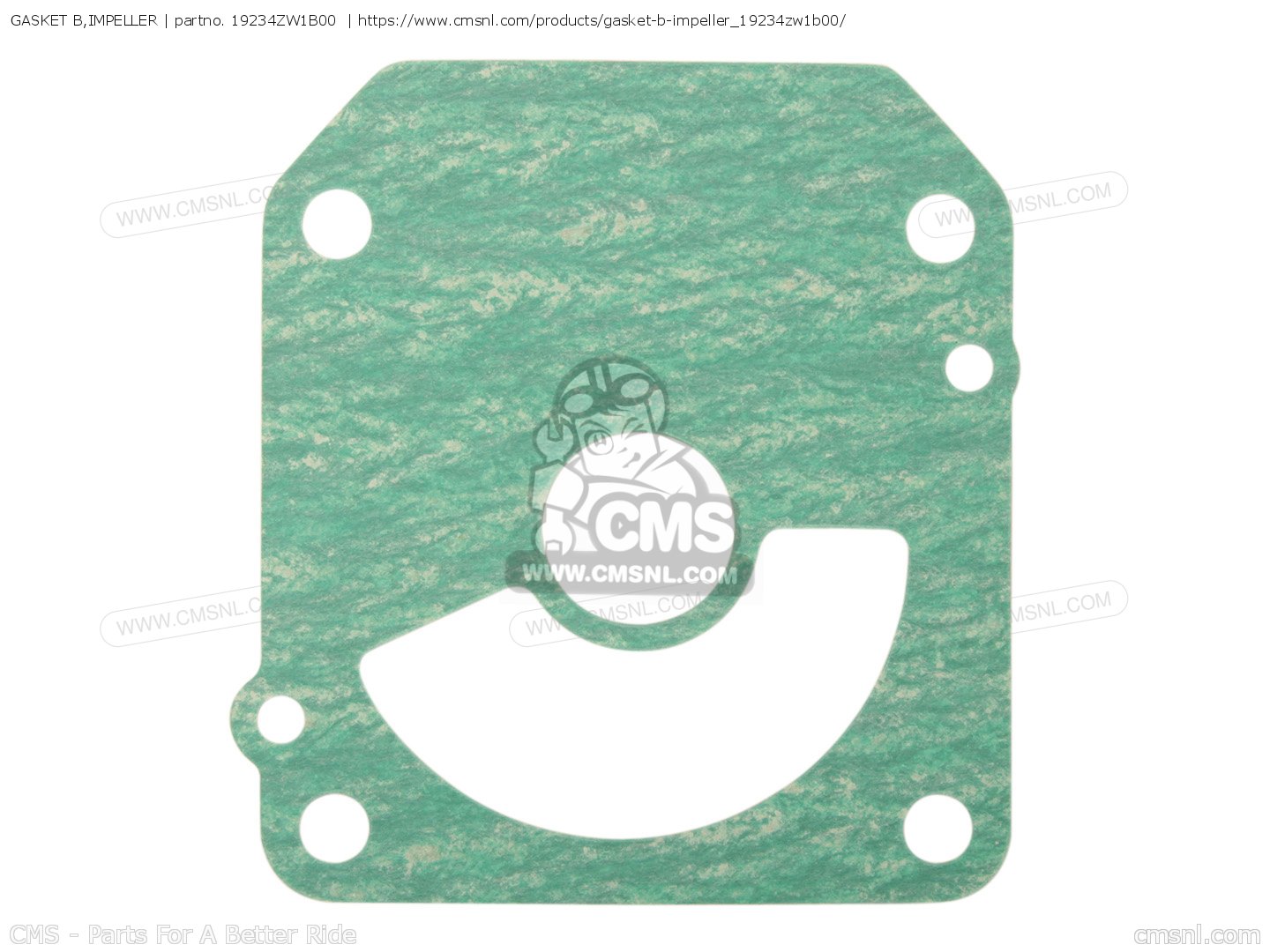 19234ZW1B00: Gasket B,impeller (nas) Honda - Buy The 19234-ZW1-B00 At CMSNL