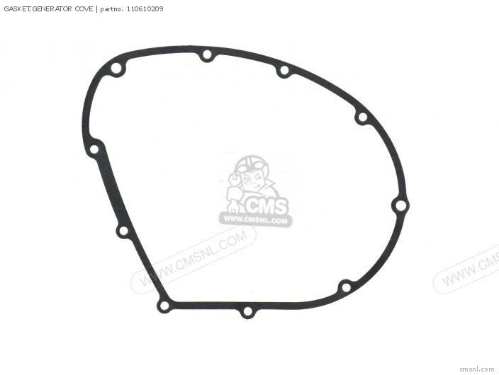 Kawasaki GASKET,GENERATOR COVE (NAS) 110610209 Kawasaki GASKET,GENERATOR COVE (NAS) 110610209