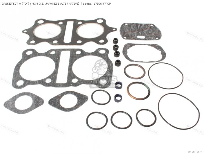 Honda GASKET KIT A (TOP) (NON O,E, JAPANESE ALTERNATIVE) 17506NPTOP