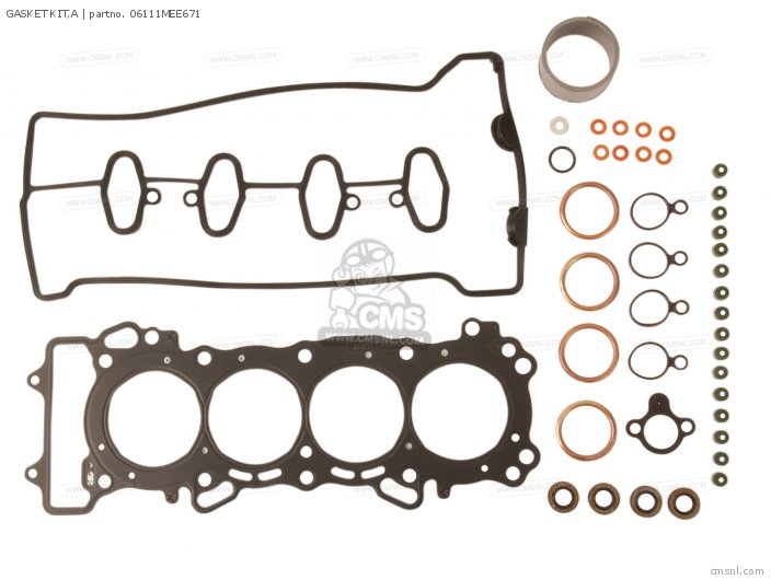 GASKET KIT,A (NAS) for CBR600RR 2004 (4) JAPAN PC37110 order at CMSNL