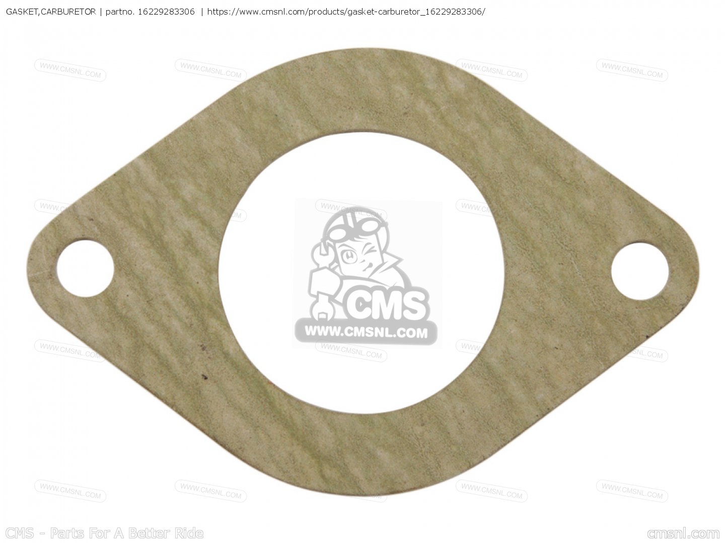16229283306 Gasket,carburetor Honda buy the 16229283306 at CMSNL