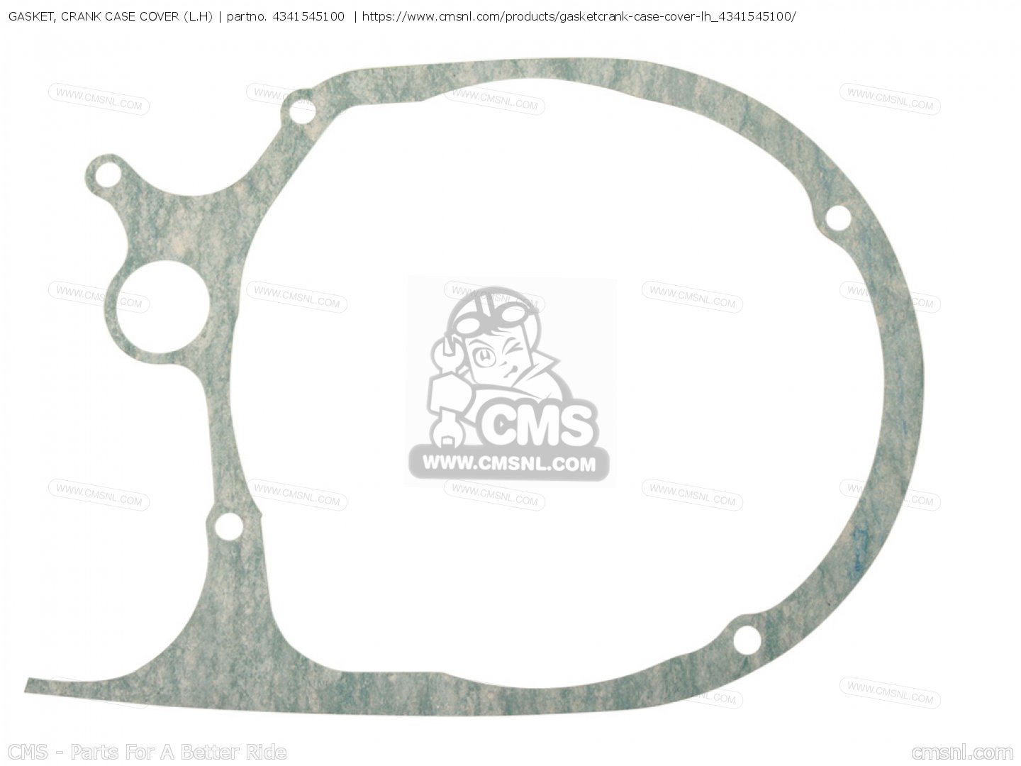 4341545100 Gasket, Crank Case Cover (l.h) (mca) Yamaha buy the 434