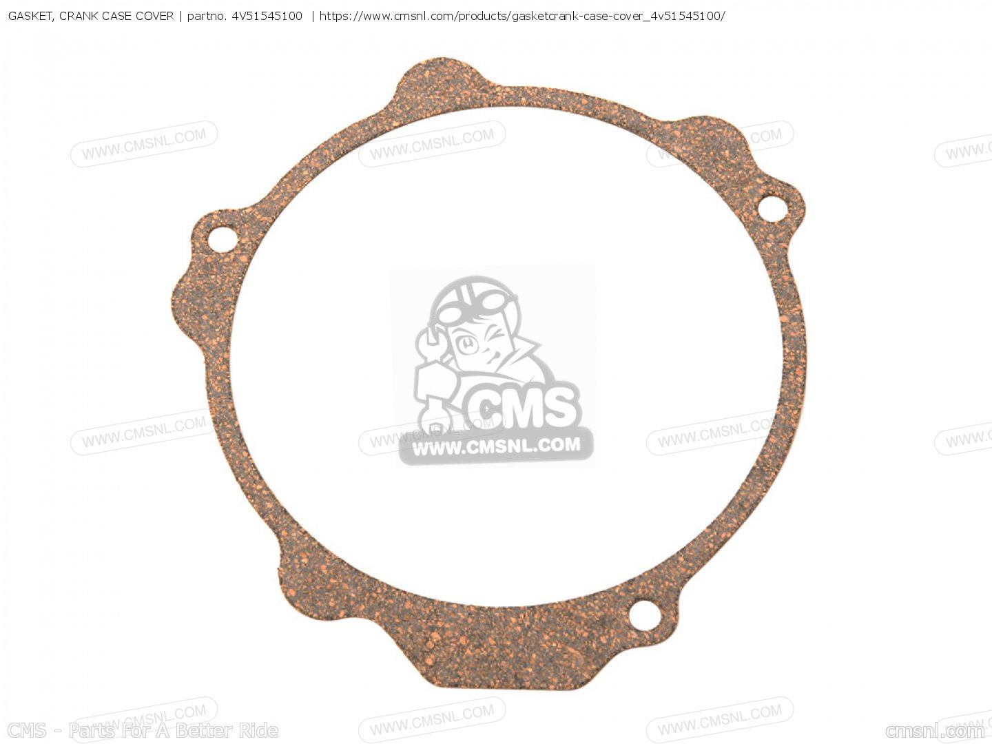 4V51545100 Gasket, Crank Case Cover Yamaha buy the 4V51545100 at CMSNL