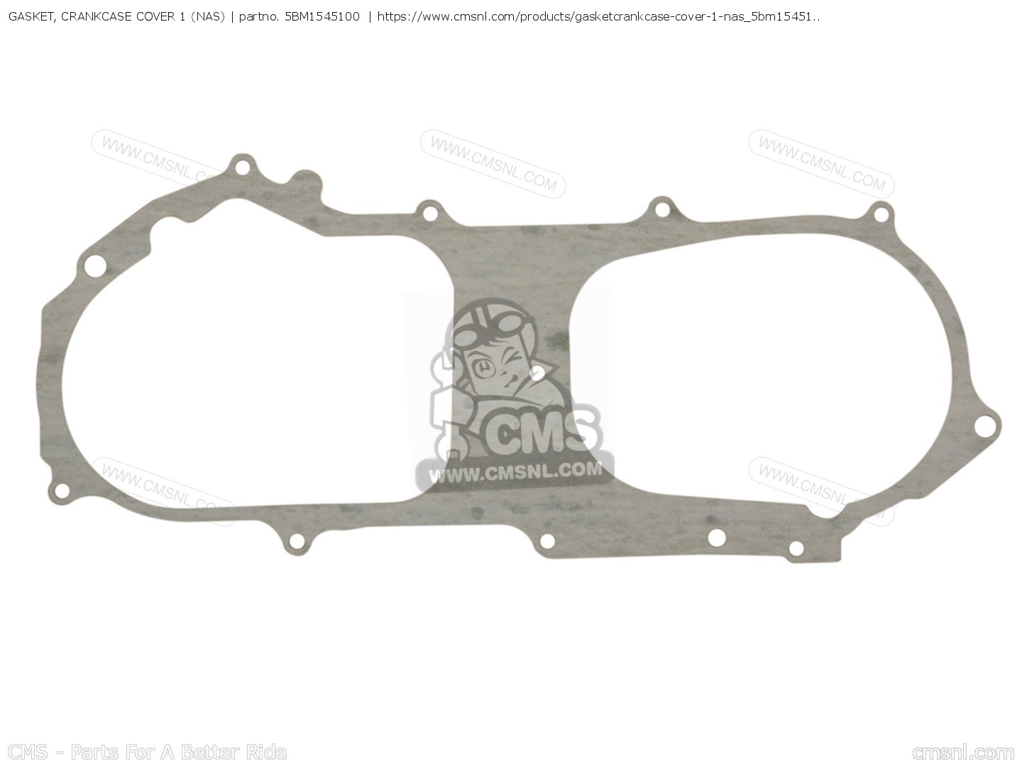 5BM1545100 Gasket, Crankcase Cover 1 (nas) Yamaha buy the 5BM1545100 at CMSNL