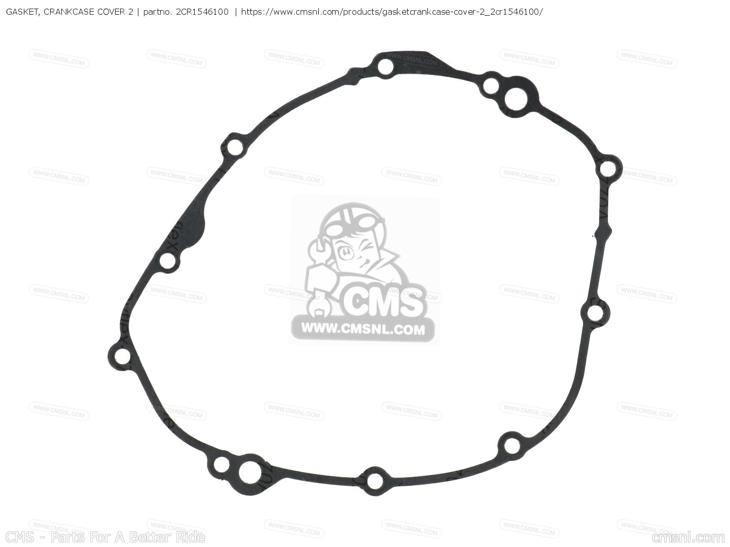 GASKET, CRANKCASE COVER 2 (NAS) for YZFR1 2016 2CRJ EUROPE R1 1R2CR