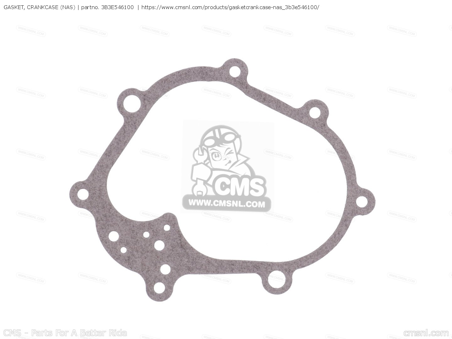 3B3E546100 Gasket, Crankcase (nas) Yamaha buy the 3B3E546100 at CMSNL