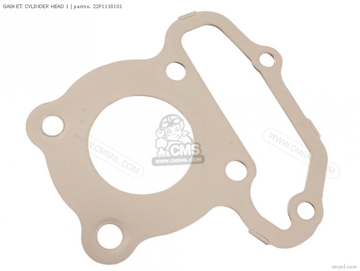 Yamaha GASKET, CYLINDER HEAD 1 (NAS) 22F1118101 Yamaha GASKET, CYLINDER HEAD 1 (NAS) 22F1118101