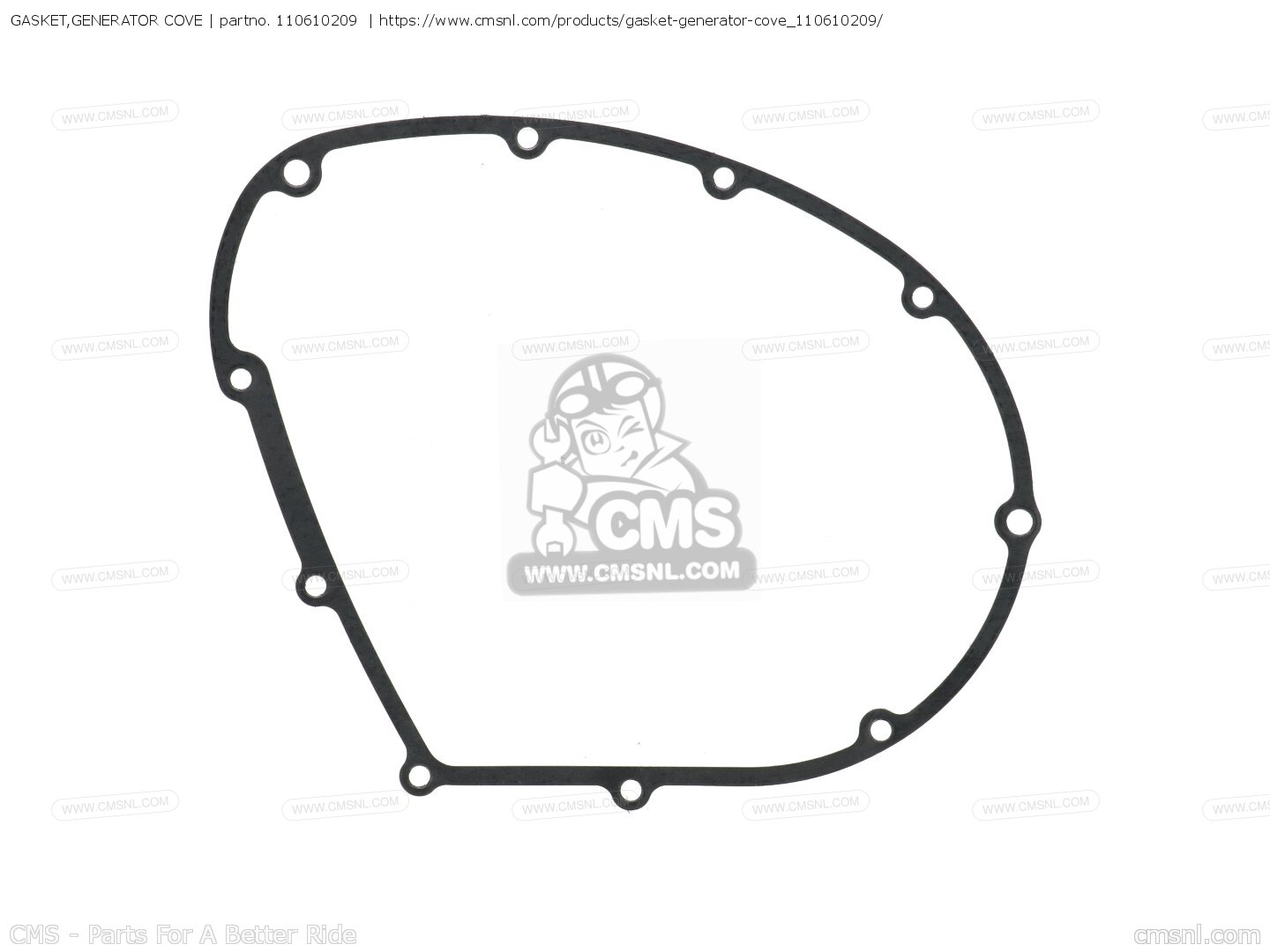 Caltric Stator Cover Gasket For Kawasaki - Replaces 11061-0209 (Magneto Gasket)