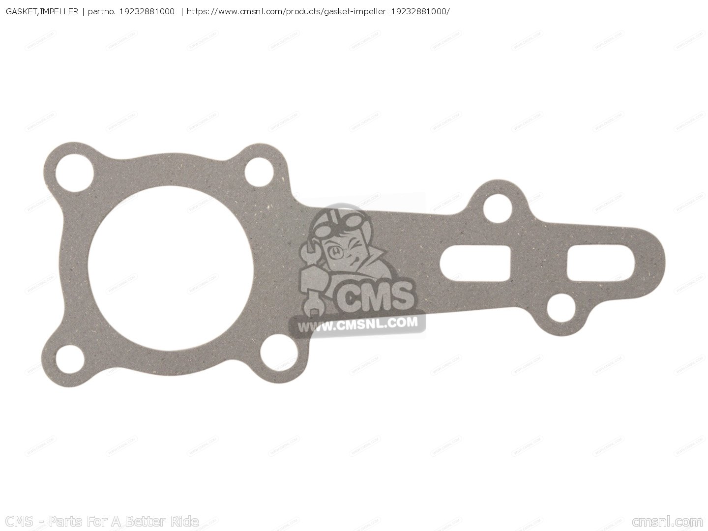19232881000: GASKET,IMPELLER Honda - buy the 19232-881-000 at CMSNL
