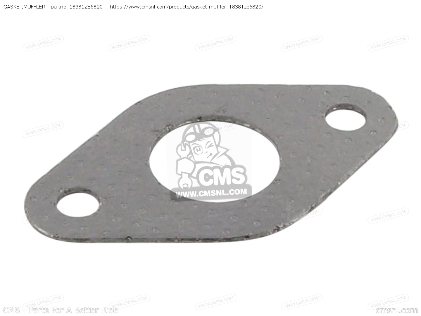 18381ZE6820 Gasket,muffler Honda buy the 18381ZE6820 at CMSNL