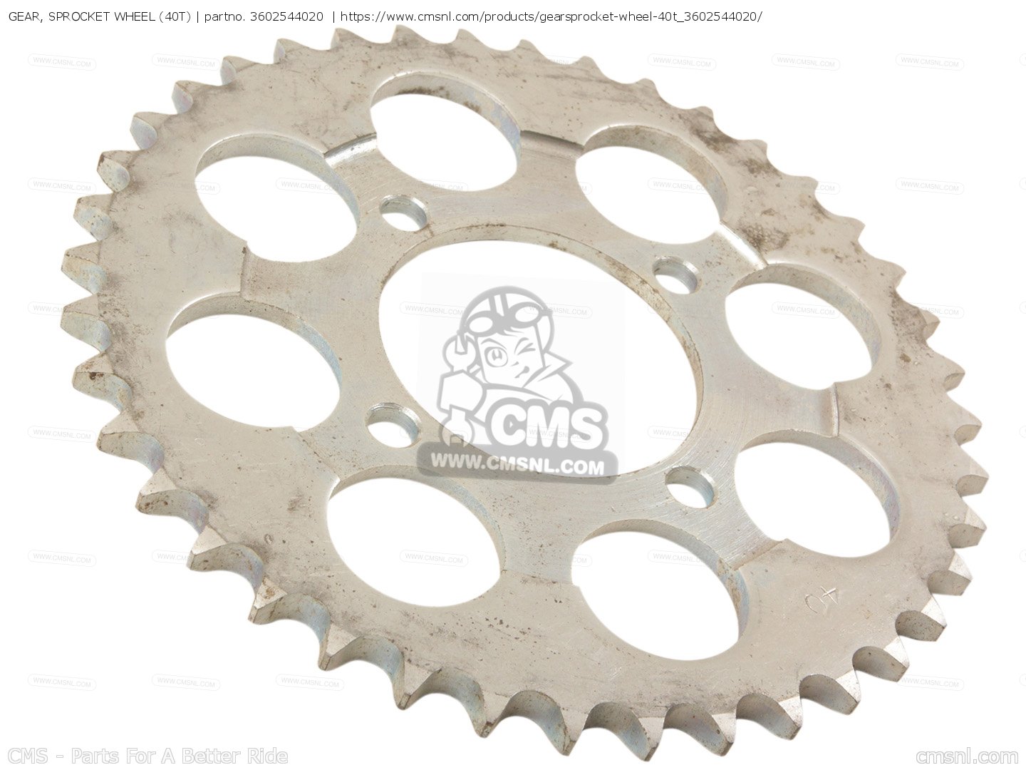 GEAR, SPROCKET WHEEL (40T) for RD250 1975 USA order at CMSNL