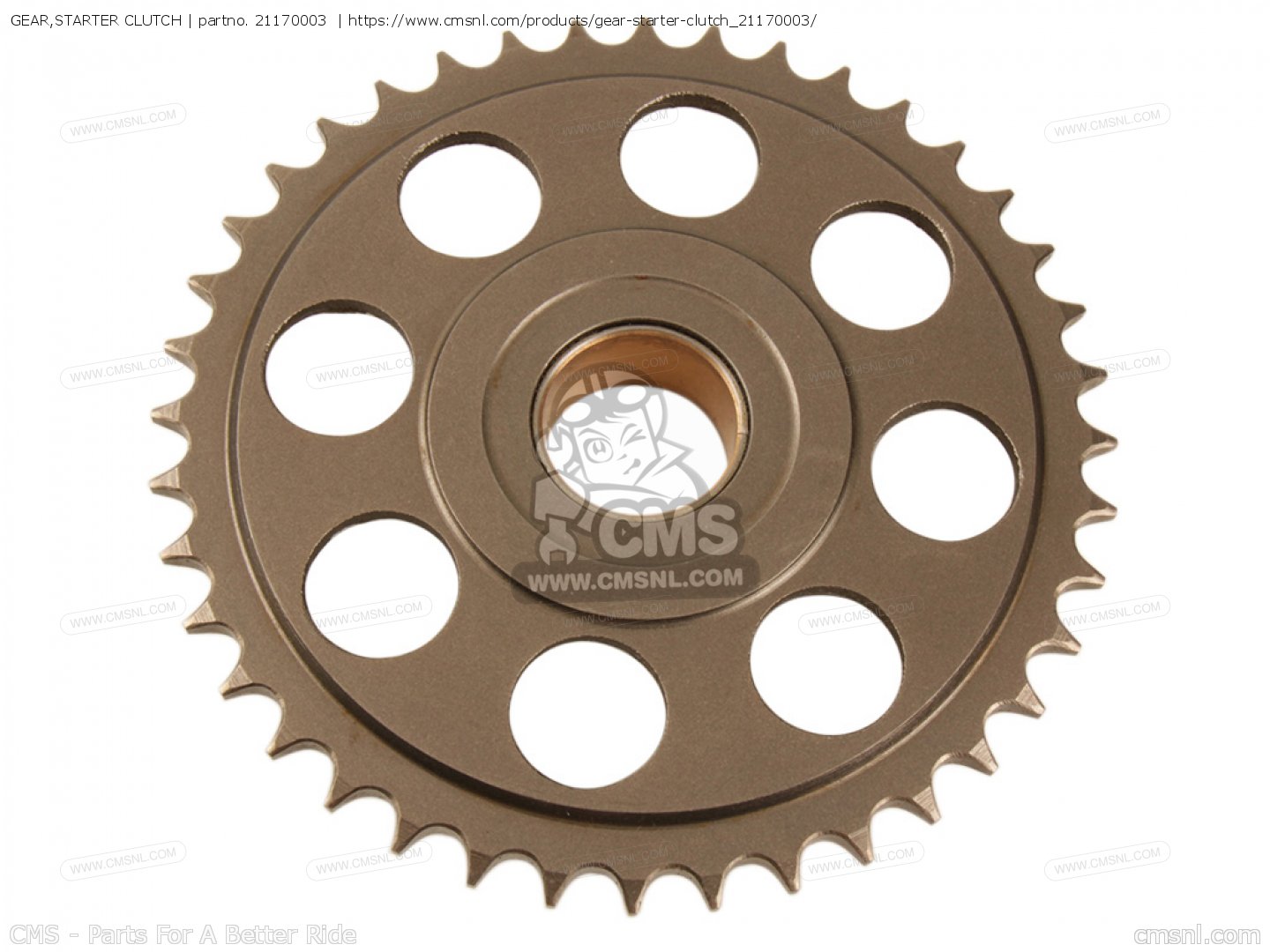 GEAR,STARTER CLUTCH for KZ750B2 1977 USA CANADA / MPH KPH order at CMSNL