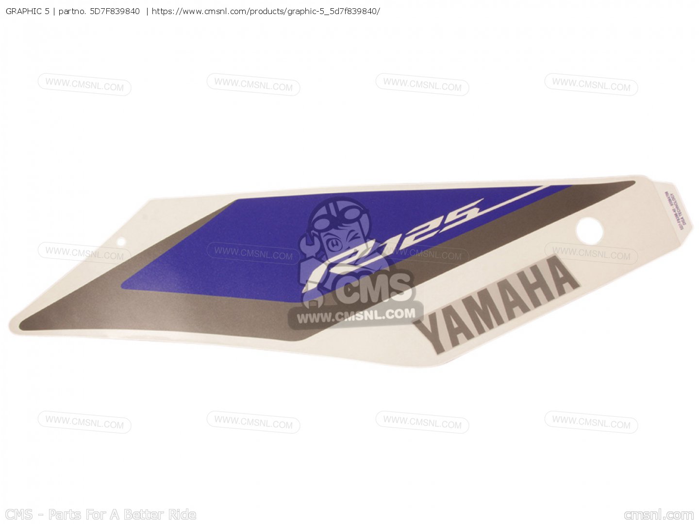 Graphic 5 For Yzf R125 R125 2016 5d7w Europe 1r5d7 300eb Order At Cmsnl