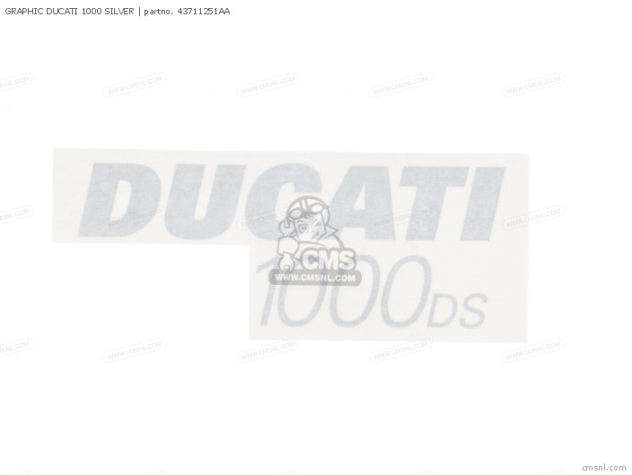 Ducati GRAPHIC DUCATI 1000 SILVER 43711251AA