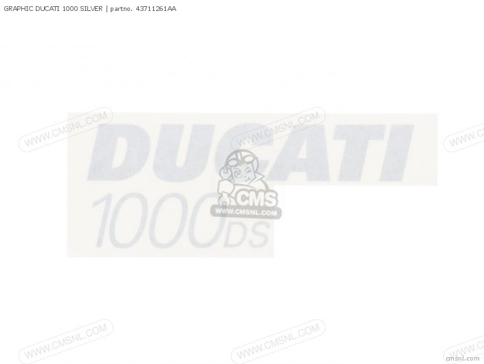 Ducati GRAPHIC DUCATI 1000 SILVER 43711261AA