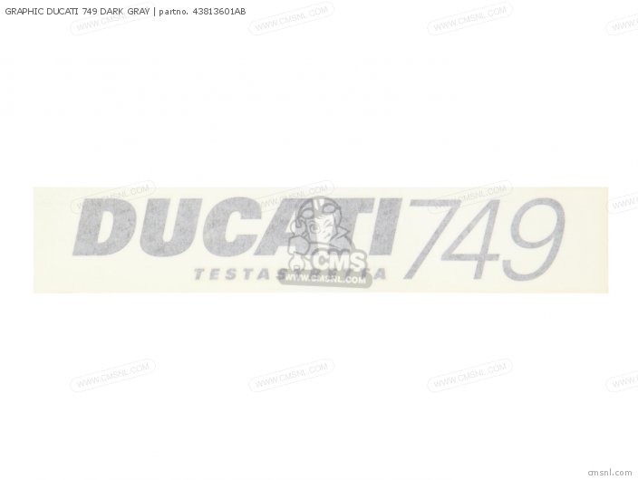 Ducati GRAPHIC DUCATI 749 DARK GRAY 43813601AB