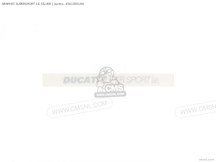 Ducati GRAPHIC SUPERSPORT I.E.SILVER 43610301AA