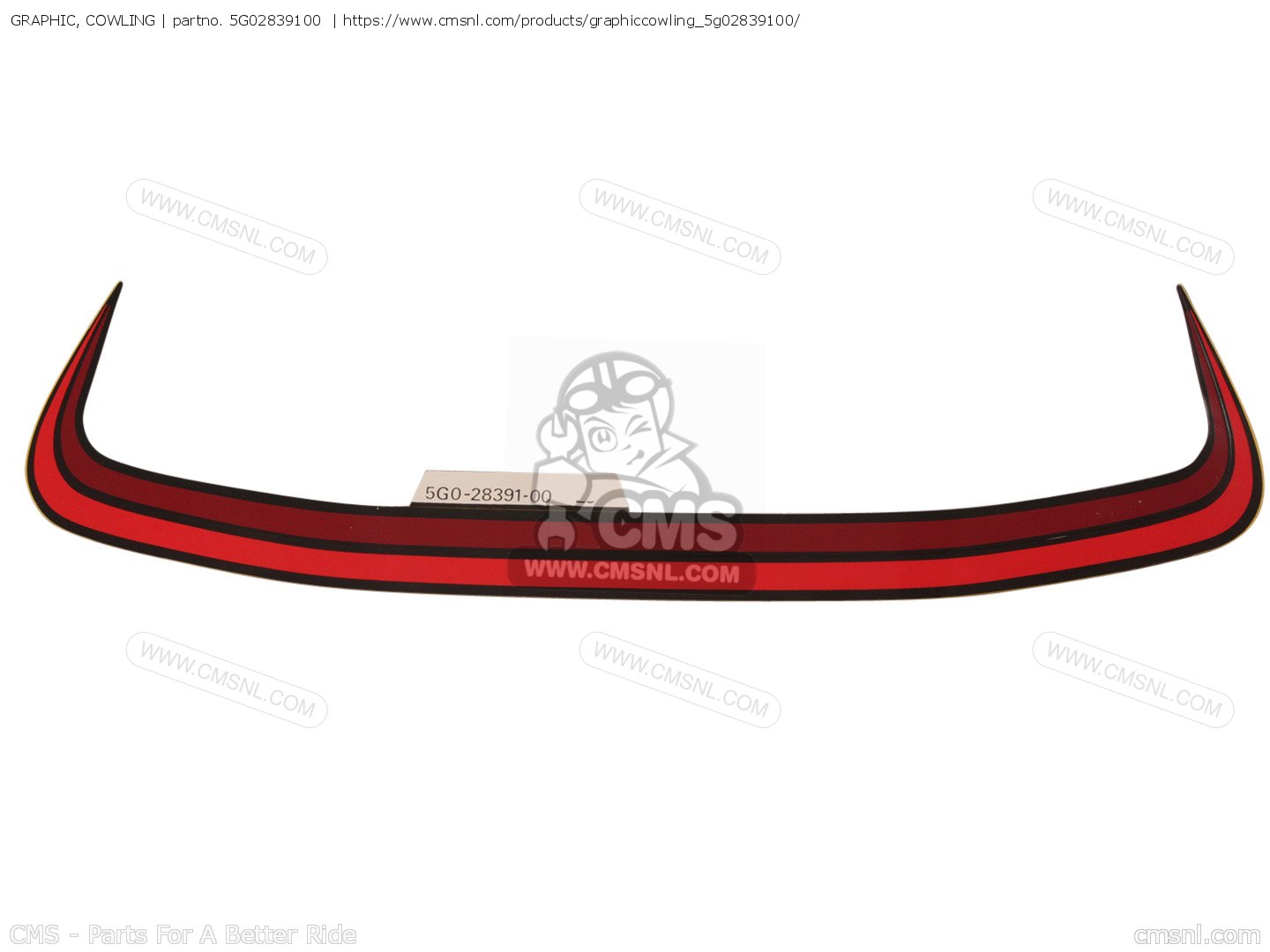 5G02839100 Graphic, Cowling Yamaha buy the 5G02839100 at CMSNL