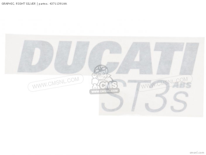 Ducati GRAPHIC, RIGHT SILVER 43711391AA