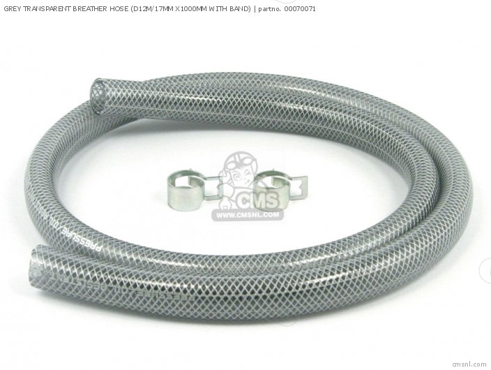 Grey Transparent Breather Hose (d12m/17mm X1000mm With Band) photo