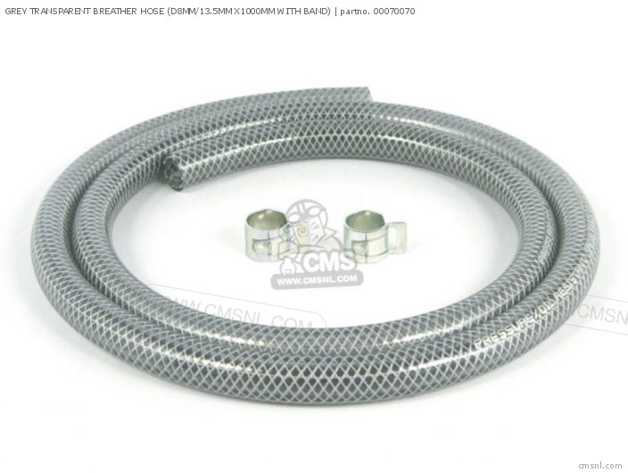 Grey Transparent Breather Hose (d8mm/13.5mm X1000mm With Band) photo