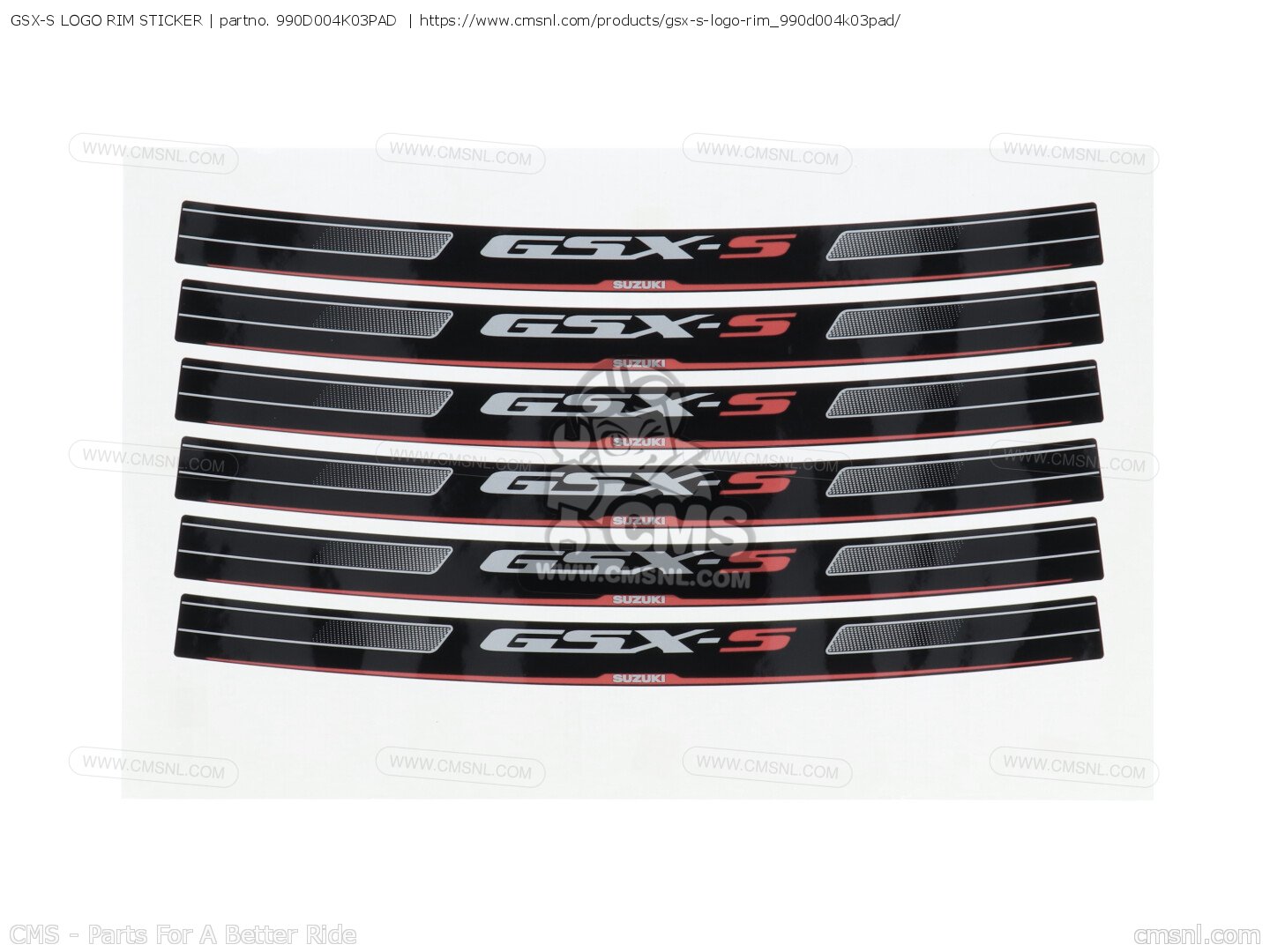 990D004K03PAD Gsxs Logo Rim Sticker Suzuki buy the 990D004K03PAD