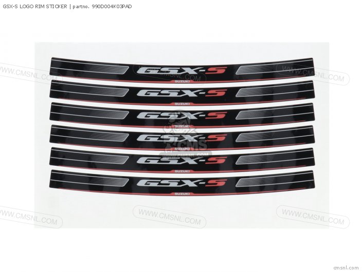 Suzuki GSX-S LOGO RIM STICKER 990D004K03PAD