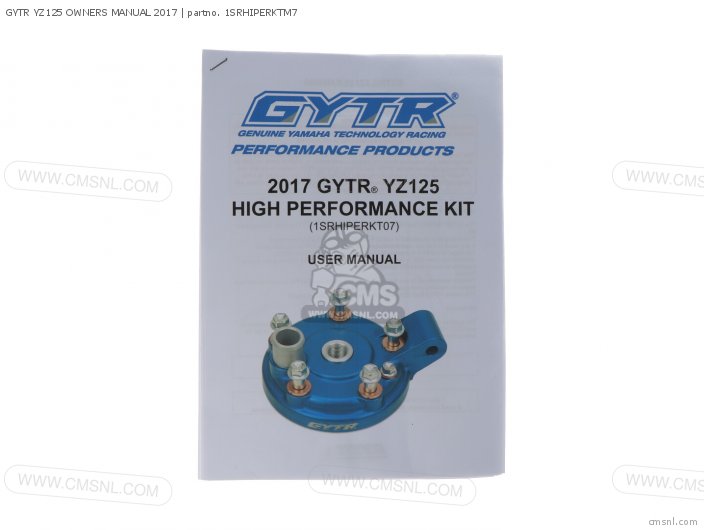 Yamaha GYTR YZ125 OWNERS MANUAL 2017 1SRHIPERKTM7