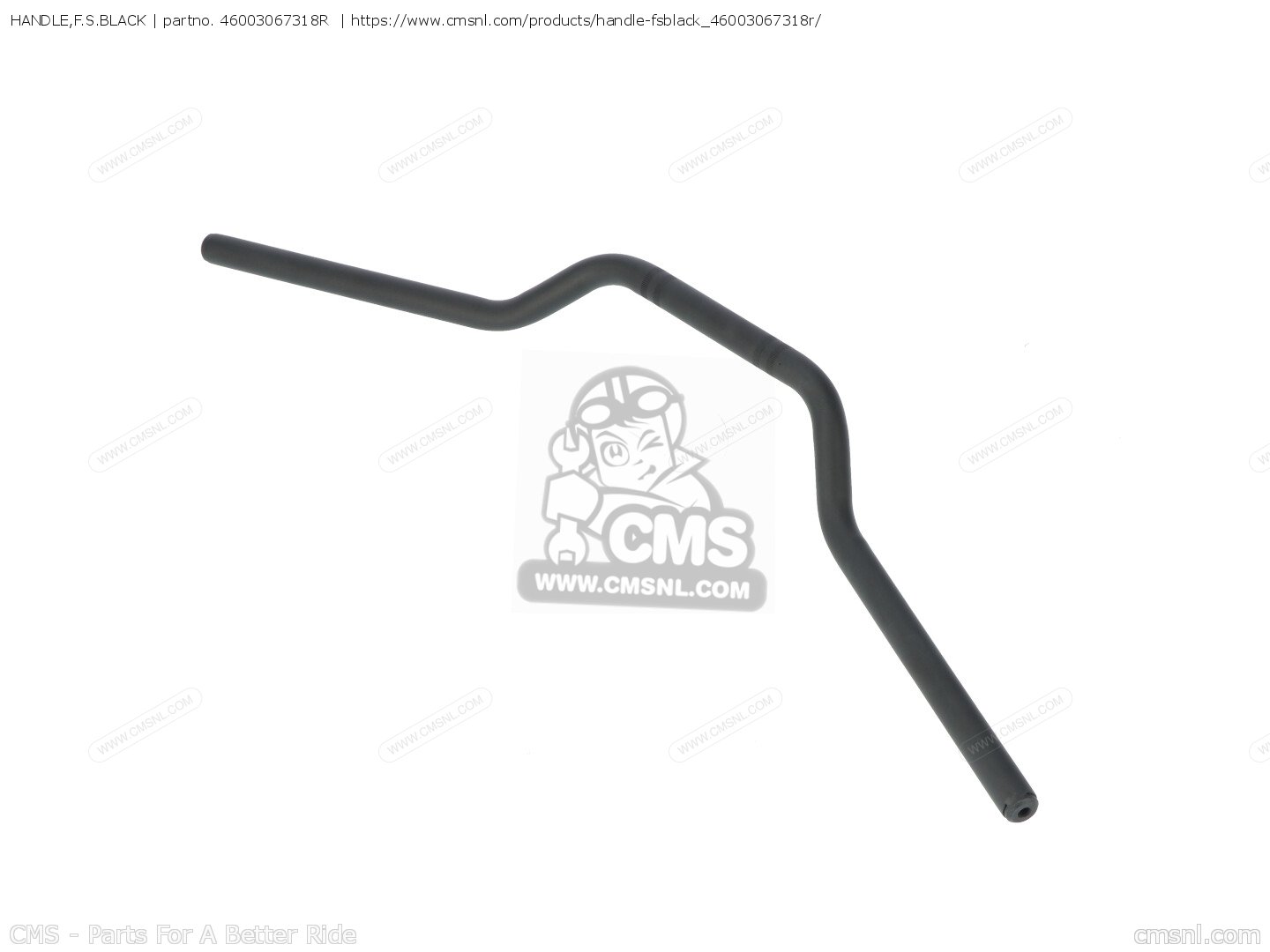 46003067318R: Handle,f.s.black Kawasaki - buy the 46003-0673-18R