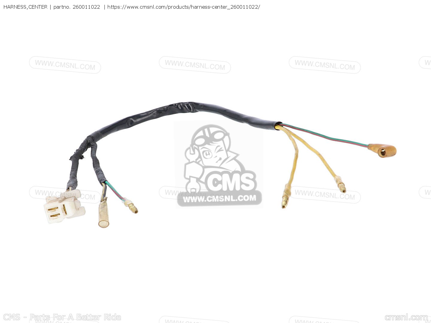 パーツ AT 260011022: HARNESS,CENTER Kawasaki - buy the 26001-1022 at CMSNL