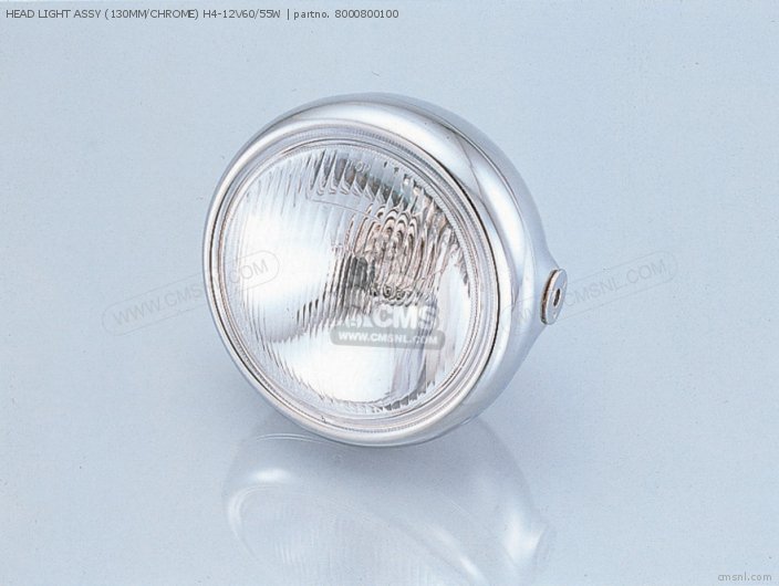 Kitaco HEAD LIGHT ASSY (130MM/CHROME) H4-12V60/55W 8000800100