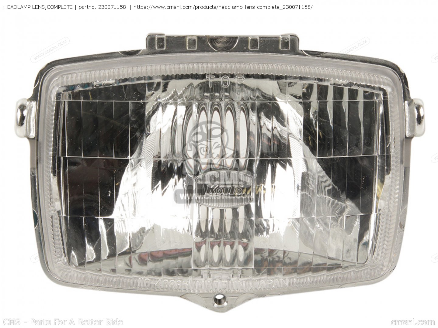 230071158: Headlamp Lens,complete Kawasaki - buy the 23007-1158 at CMSNL