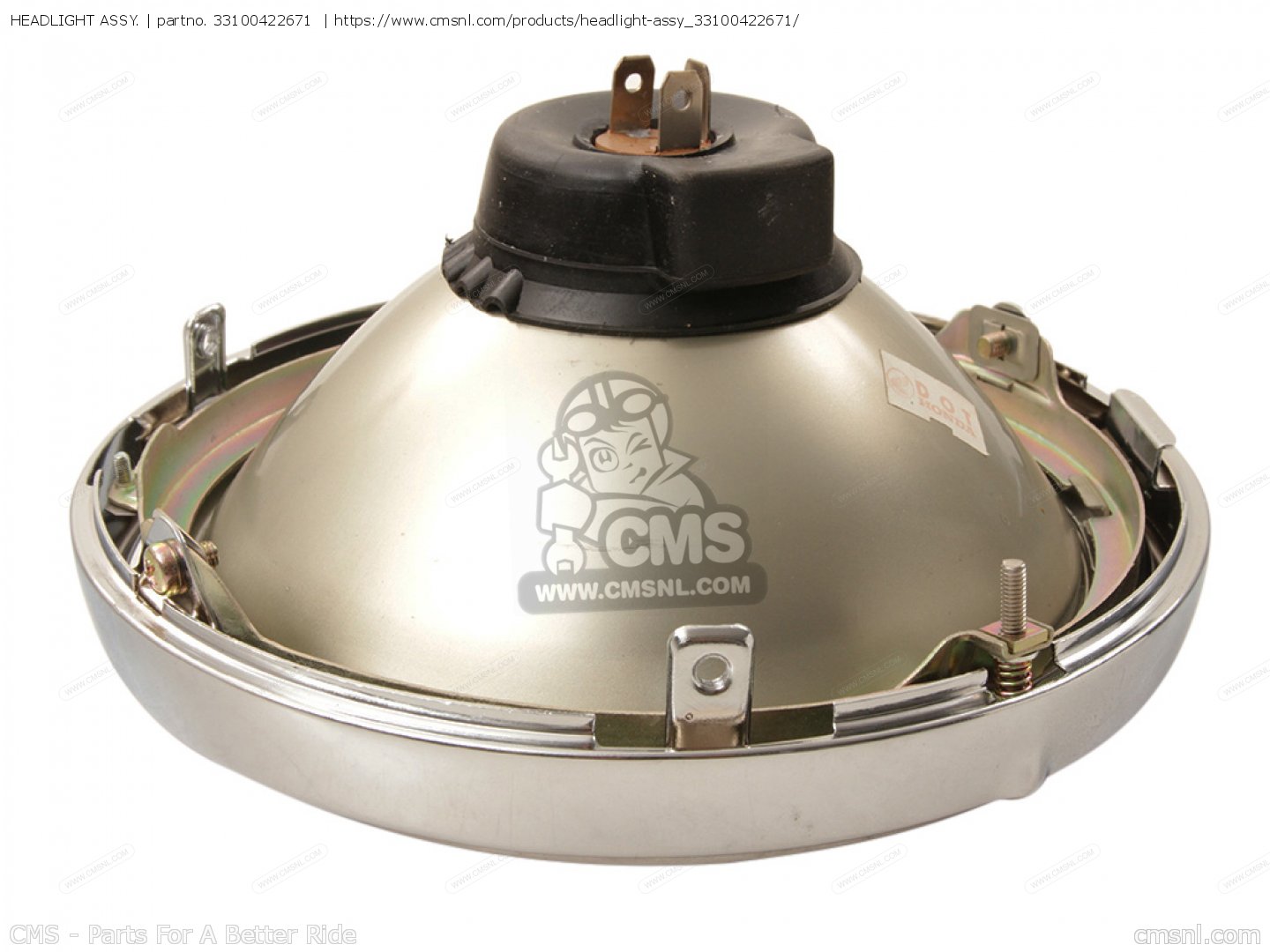 HEADLIGHT ASSY. For CB750F 750 SUPER SPORT 1981 (B) USA - Order At CMSNL