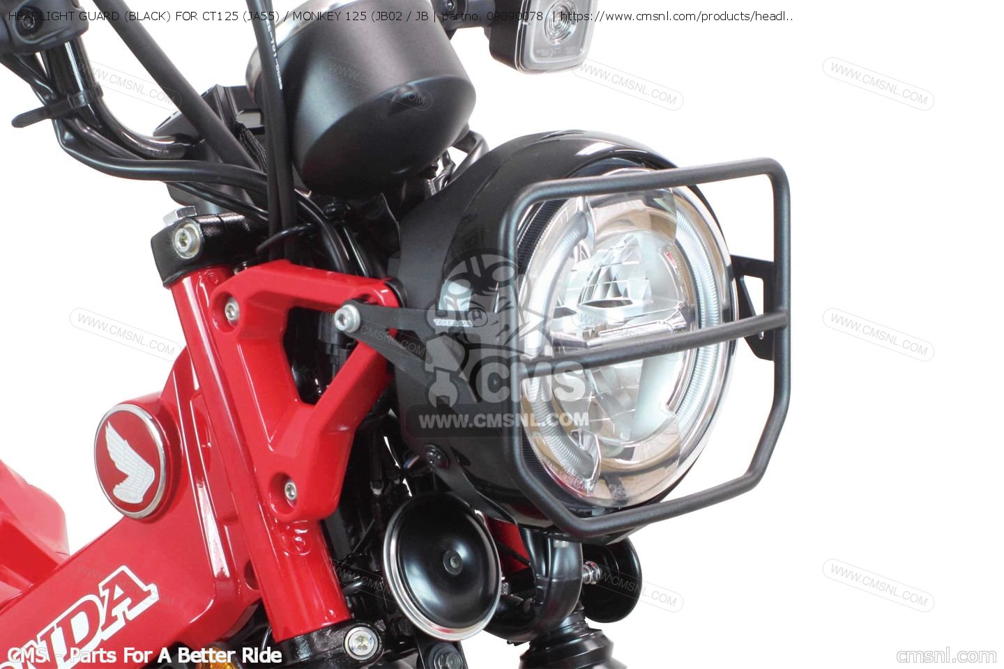 09090078 Headlight Guard (black) For Ct125 (ja55) / Monkey 125 (jb02