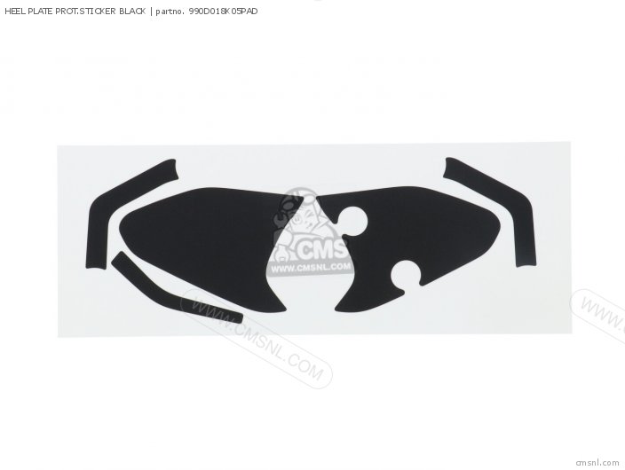 Suzuki HEEL PLATE PROT.STICKER BLACK 990D018K05PAD