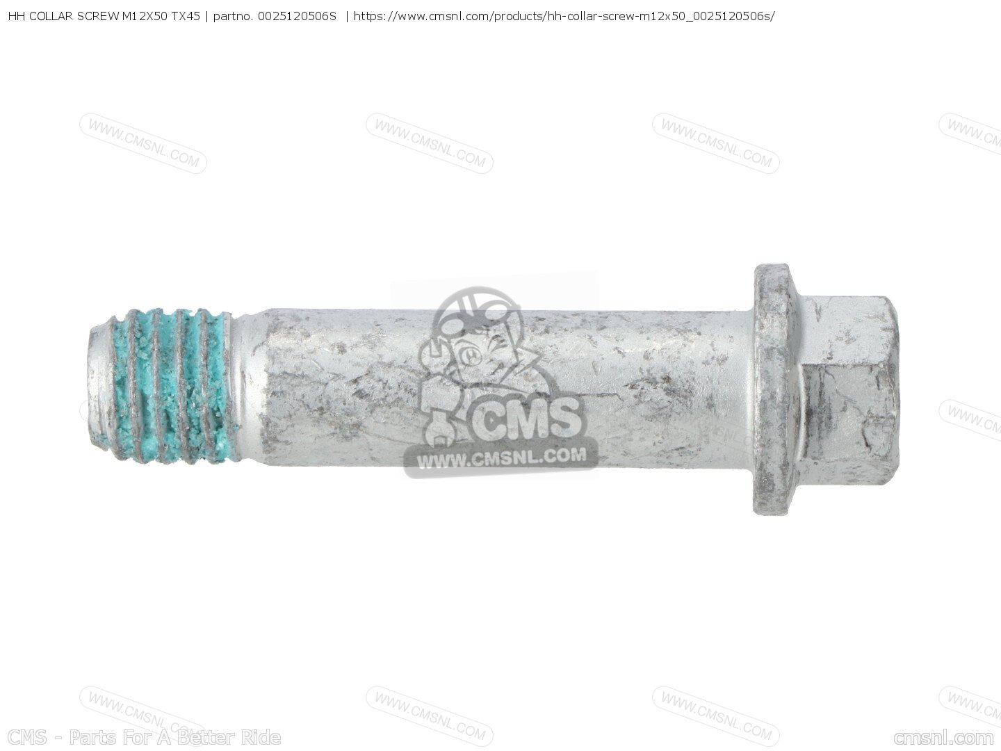 HH Collar Screw M12x50 - 0025120506S HH Collar Screw M12x50 - 0025120506S