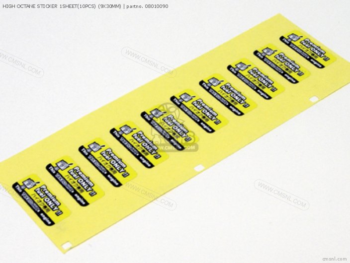 Takegawa HIGH OCTANE STICKER 1SHEET(10PCS) (9X30MM) 08010090